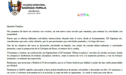 Carta e Inscripción AMPA